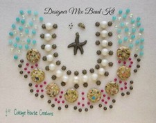 Designer Mix Bead Kit Lot  Sandy Shores Beach Theme  DIY Jewelry Beads