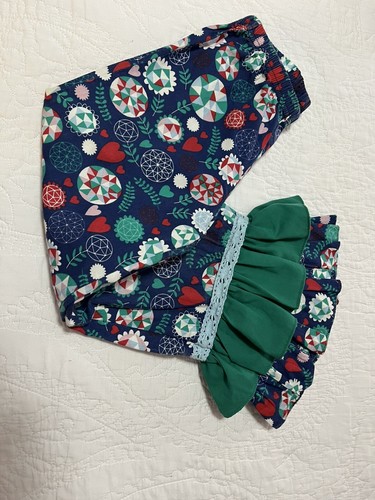 Ruffle Butts Girls Size 5 Outfit Shirt & Pants Set Winter Boho Lace Floral EUC - Picture 11 of 18