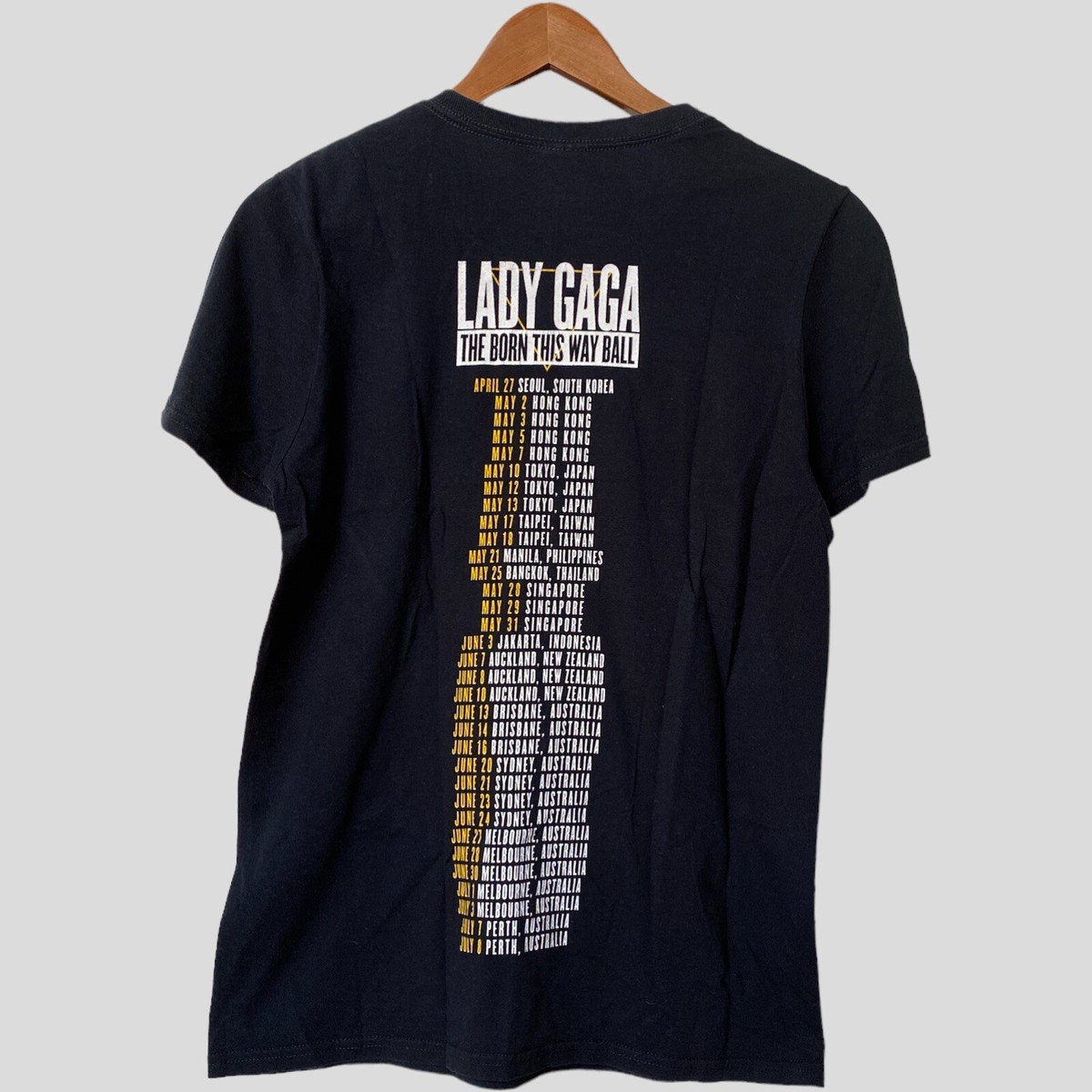 レディーガガ THE BORN THIS WAY BALL ツアー 黒 Tシャツ LADY GAGA Short Sleeve T-Shirt: The Born This Way Ball Tour – AREA-23