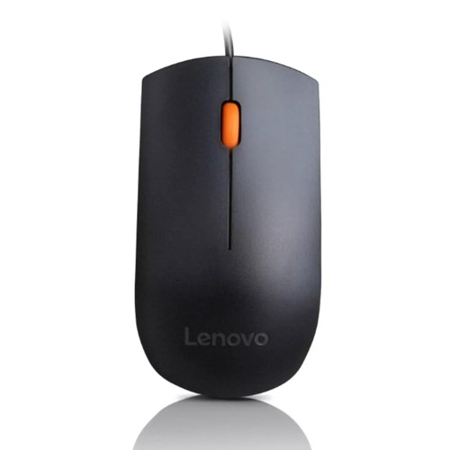 Lenovo 300 Wired Plug & Play USB Mouse 1600 DPI Optical Sensor, 3-button - BLACK