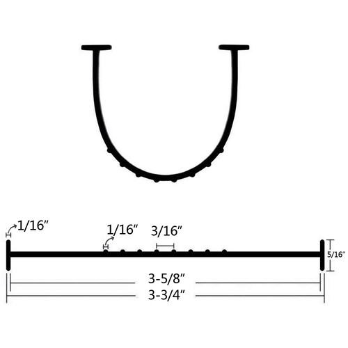 Heavy Duty Garage Door Bottom Weather Seal Strip Replacement T Style 10/16/20FT - Picture 5 of 9