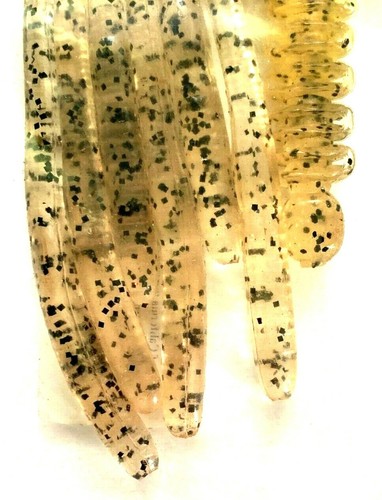 Jed Welsh 4" Swirl Tail Grub S&P and 3" Caterpillar/4.5" Straight Worm Dirty Pep - Picture 9 of 12