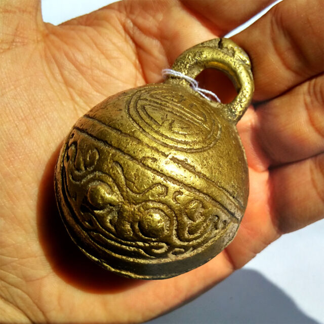 Antique Jingle Bell Christmas Goat Tibetan Ornate Bronze Tibet 18e Antique Jingle Bell Christmas Goat Tibetan Ornate Bronze Tibet 18e