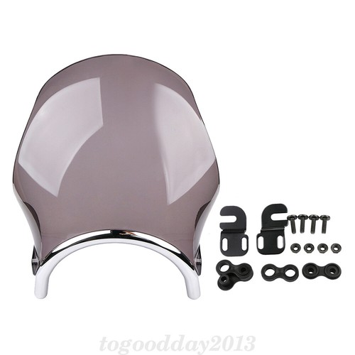 Round Windshield WindScreen Suit 7" Headlight For Honda CB Harley Yamaha Suzuki - Picture 12 of 15