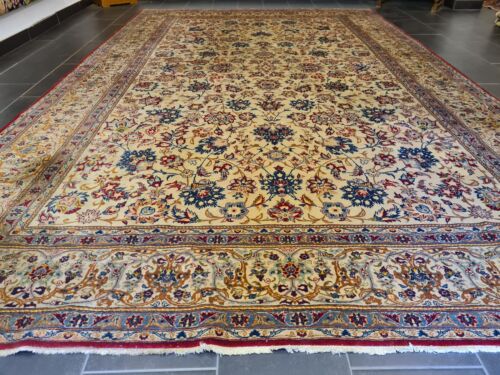 KöniglicherHandgeknüpfter Perser Teppich Keshan Orientteppich 410x260cm - Bild 9 von 24