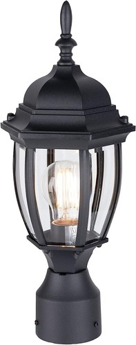 Durable Outdoor Post Light Pole Lantern - Rust-Proof Aluminum - DIY Installation - Picture 3 of 8