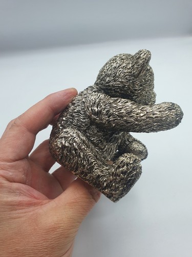 Vintage versilberte schlafende Enten Figur - Bild 14 von 16