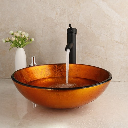 Lavabo GE vidrio templado pintado a mano inodoro baño lavabo Combine - Imagen 10 de 10