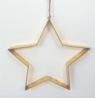 Deko-Stern Metall 20 Cm Goldfarben Weihnachten