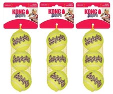 KONG Squeak Air Dog Balls Pack of 9 Non Abrasive Fetch Toys for All Sizes
