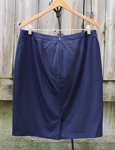 New - BOSS Hugo Boss Women's Venina Wool Pencil Skirt in Fantasy Navy, 12 - $245 - Picture 2 of 15
