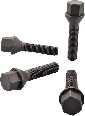 Tornillos de rueda HASKYY® M14x1,5 NEGRO unión cónica 60° SW17 SELECCIÓN DE PIEZAS Y LONGITUDES