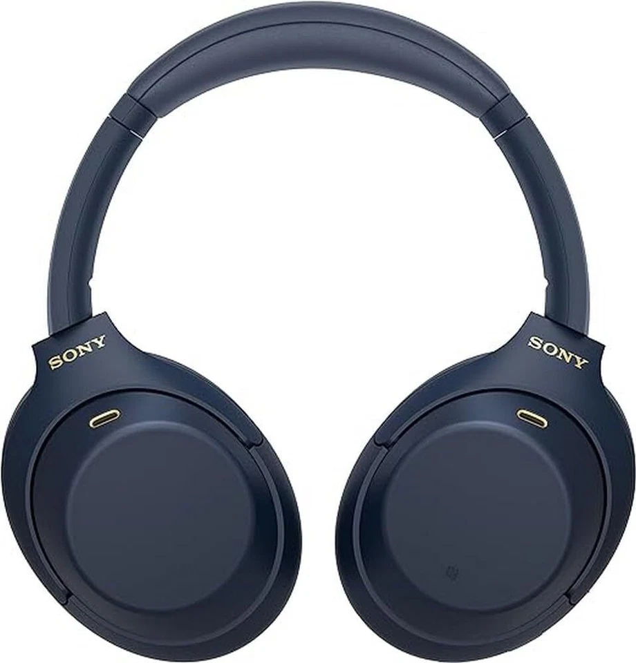 Cuffie wireless Sony WH-1000XM4 co cancellazione del rumore stile over-ear blu B - Immagine 3 di 4
