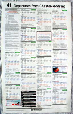 Dez 2010 Fahrplan Poster Northern Transpennine Express Chester Le Street Alex