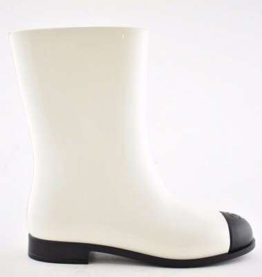 short white rain boots