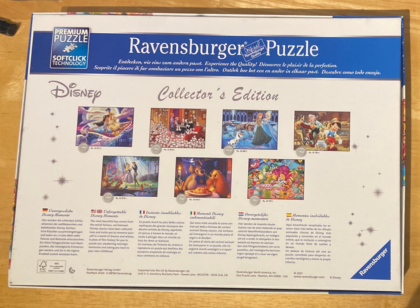 Ravensburger Disney Alice In Wonderland Collectors Edition 1000 Pc