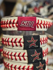 SOUTHERN ILLINOIS SALUKIS NCAA  BASEBALL BRACELET LEATHER