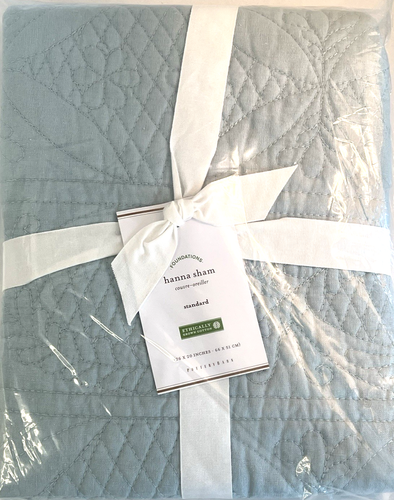 Pottery Barn Hanna Shams (2) "Beach Glass" Standard 26x20 Cottagecore gesteppt NEU - Bild 8 von 9