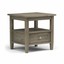 simpli home warm shaker solid wood 20 inch wide rectangle rustic contemporary