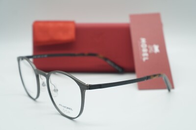MOREL LIGHTEC OGA 10144O GN08 GUNMETAL EYEGLASSES FRAMES 50-21 MADE IN FRANCE