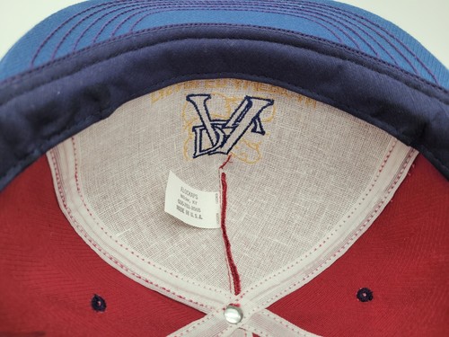 Flockaps Disabled American Veterans DAV Herringbone Pattern Maroon Navy Hat Cap - Picture 10 of 12
