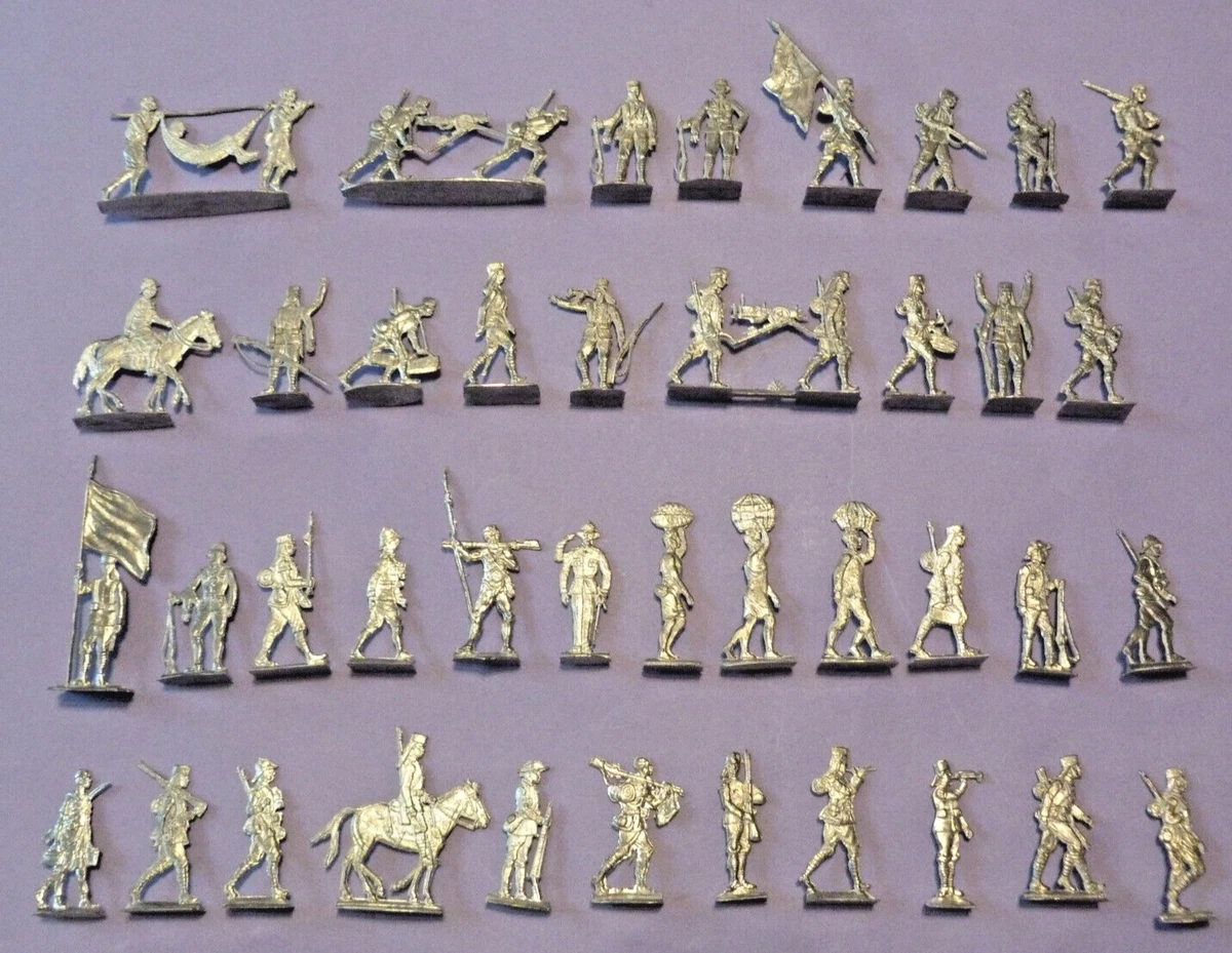 Plats d'étain - Zinnfiguren Heinrichsen - 44 pax - Soldats allemands