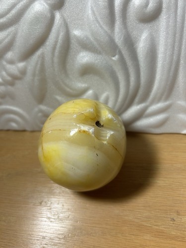 Vintage Onyx Apfel Briefbeschwerer Marmor Obst Paperweight Stein Obst Dekor - Bild 3 von 12