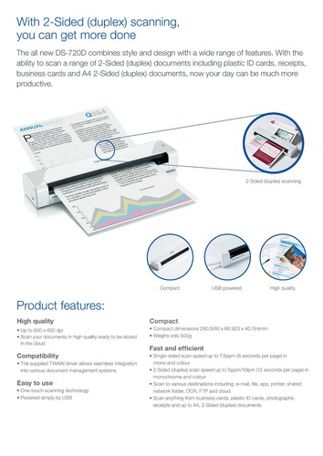 Brother DS-720D DSMobile Portable Scanner USB Duplex Color - New in BOX! - Picture 5 of 7