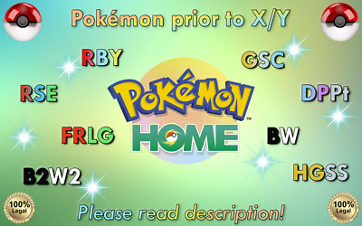  Pokémon from older games before X/Y 6IV Switch games + HOME transfer ( Legal)