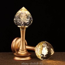 1pairs 7" Led Crystal Lotus Lamp Buddha Worship Light Home Buddhist Supplies