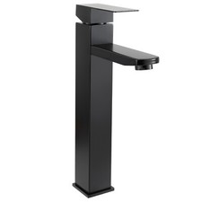 RecPro RV 12" Bathroom Faucet for Vessel Sink | Matte Black | Non Swivel