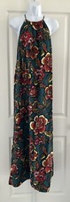 Ann Taylor LOFT Paradise Floral Halter Linen Blend Maxi Dress Size XS