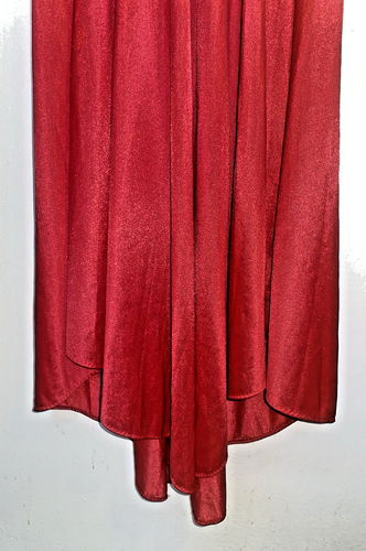 Vintage Vassarette Women's Red Satin with Lace and Rosette Nightgown Size S - Picture 9 of 9