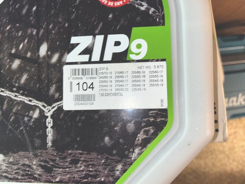 KÖNIG Schneekettenpaar ZIP9  Gruppe 104 9mm Feingliedrig auch für VW - Bild 1 von 2