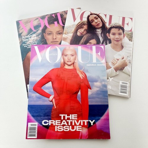 Vogue Australia Magazine Bundle Lot Feb March May 2021 Erica Packer Gemma Ward