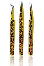 Eyelash Extension Color Tweezers Leopard - Pick your set