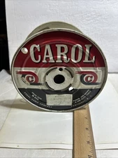 VTG EMPTY ADVERTISING WIRE SPOOL CAROL CABLE CO.  PAWTUCKET R.I. UNION MADE USA