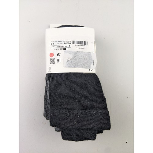 Zara Confezione 2 Collant Nero E Grigio Taglia 2-3 Anni - Foto 3 di 3