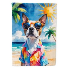 Carolines Treasures DAC8260CHF 40 x 28 in. Red Boston Terrier Summer Beach Ti...