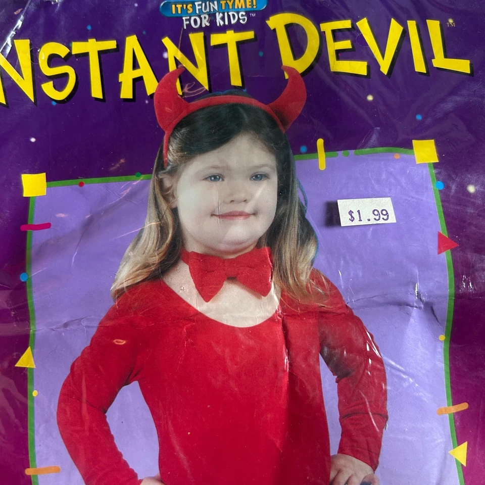 De Colección Niño Diablo Rojo Kit de Accesorios Disfraz Accesorios Cola Orejas Pajarita Capa Años 90 Foto 3 de 4