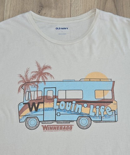 Old Navy "Lovin' Life Winnebago" T-Shirt Mens Sz Large, Lightweight - Picture 4 of 11