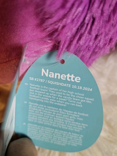 Nanette The Bigfoot 8 Zoll Squishmallows Stoff Plüsch Brandneu mit Etikett - Bild 3 von 3