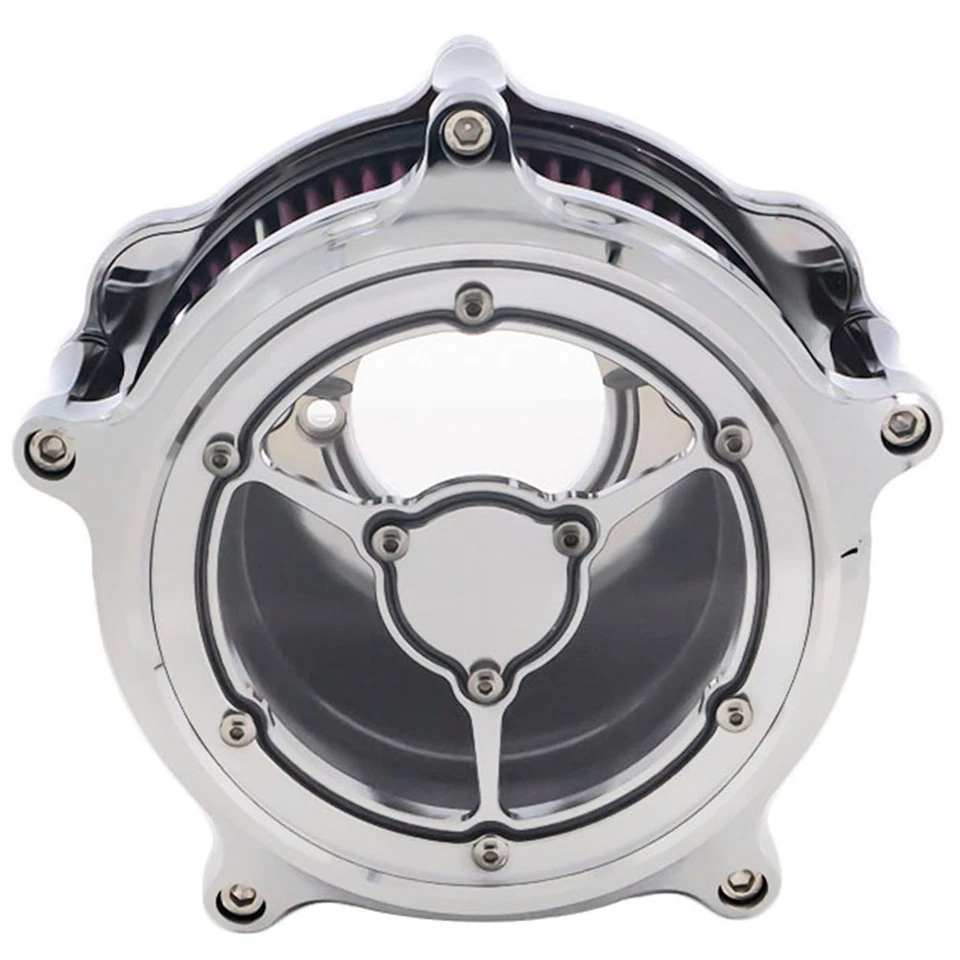 See Through Air Cleaner Intake Filter for Harley Dyna Softail Touring Fitment-B Foto 2 de 4