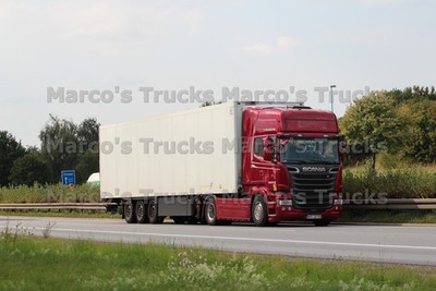 LKW Foto Scania R 450 Streamline Kühlsattelauflieger Polen rot KING OF TH #l5nx