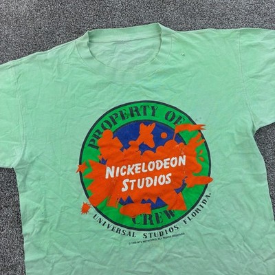 Vintage Universal Shirt Mens Large Green Property Nickelodeon