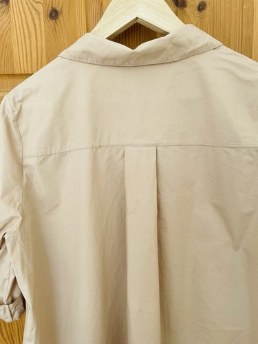 Abito Camicia COS Relaxed Maniche Smock Collo Beige Con Tasche Taglia 40 UK 14 - Foto 7 di 11