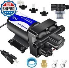 Water Pressure Booster Diaphragm Pump 110V AC for House 70Psi 5GPM Water...