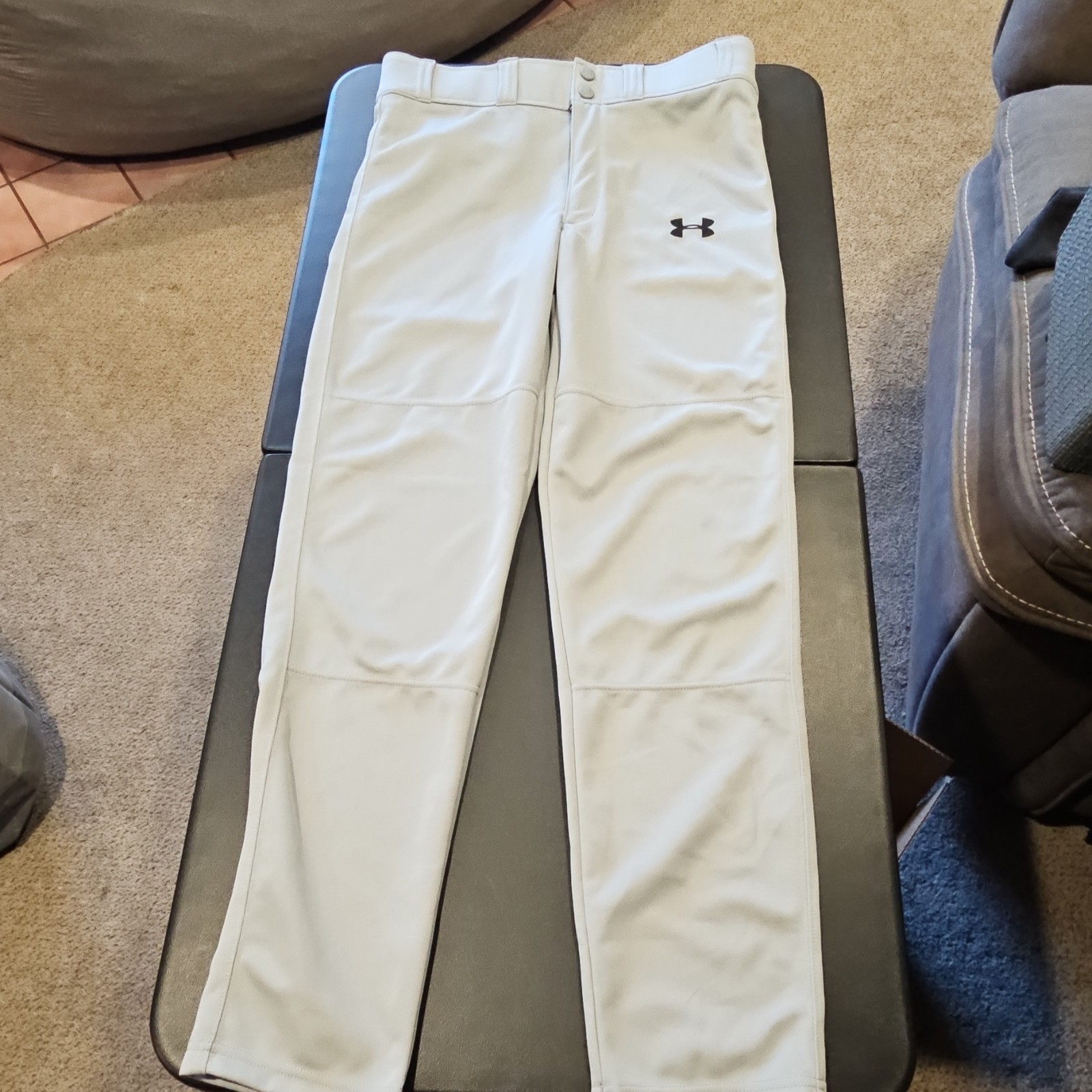 Under Armour Youth Large Gray Unisex Baseball Pants Size YLG/JG/G