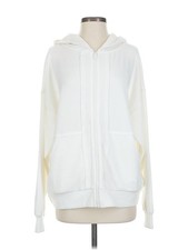 P'tula Women White Zip Up Hoodie S