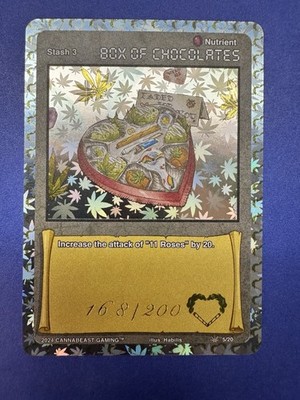 2024 Cannabeast TCG Box Of Chocolates Holo Flowers Of Love SERIALIZED 168/200